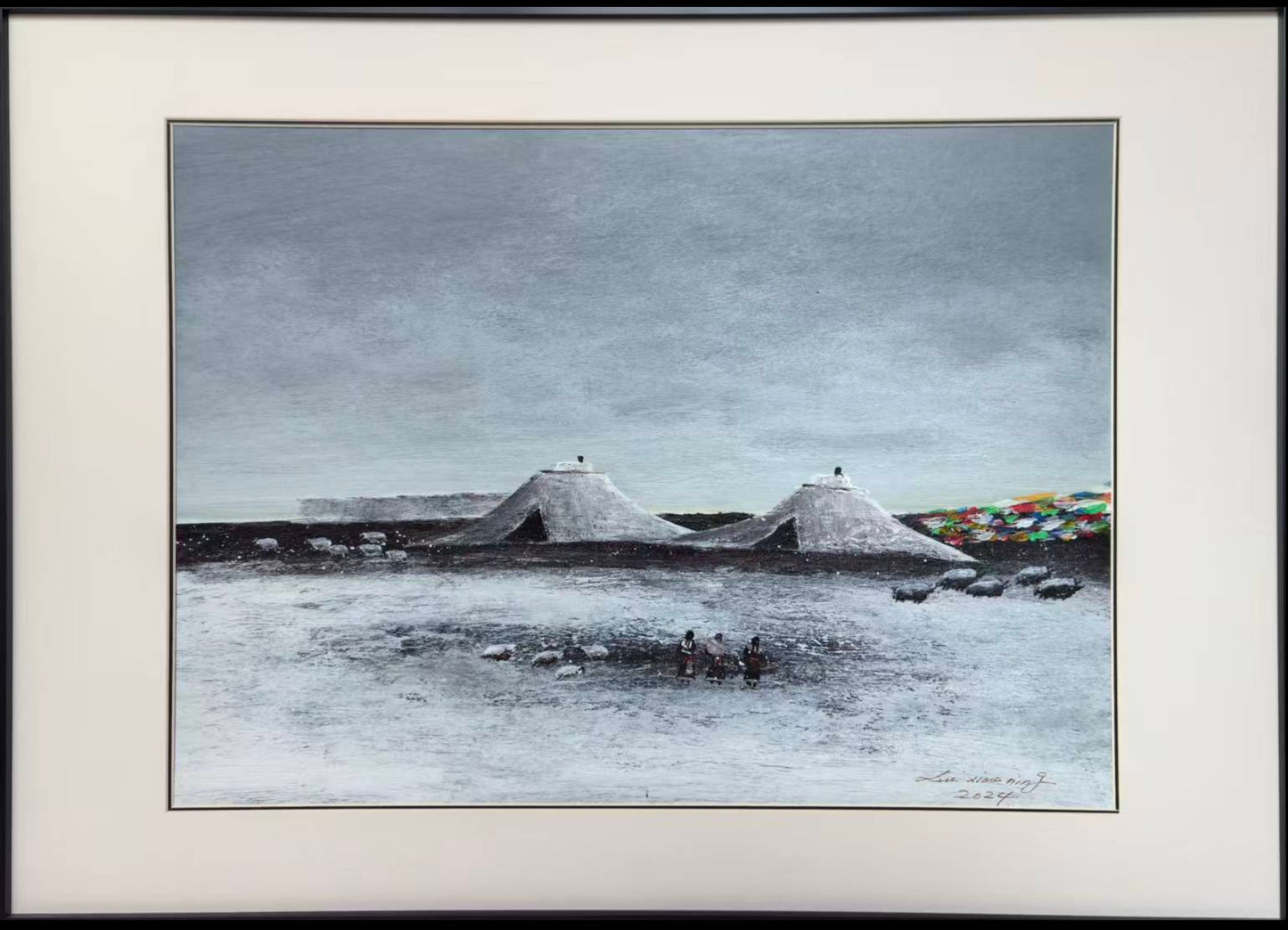 Dwellings on the Plateau — The Gaze Upon Tibet Series, Small Format Oil