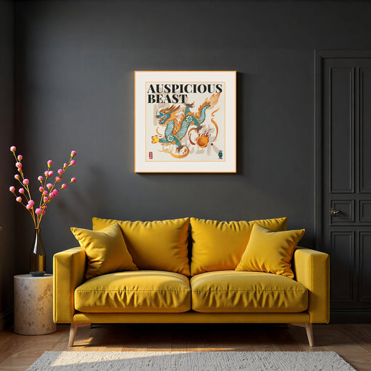 Azure Dragon - Silk Wall Art