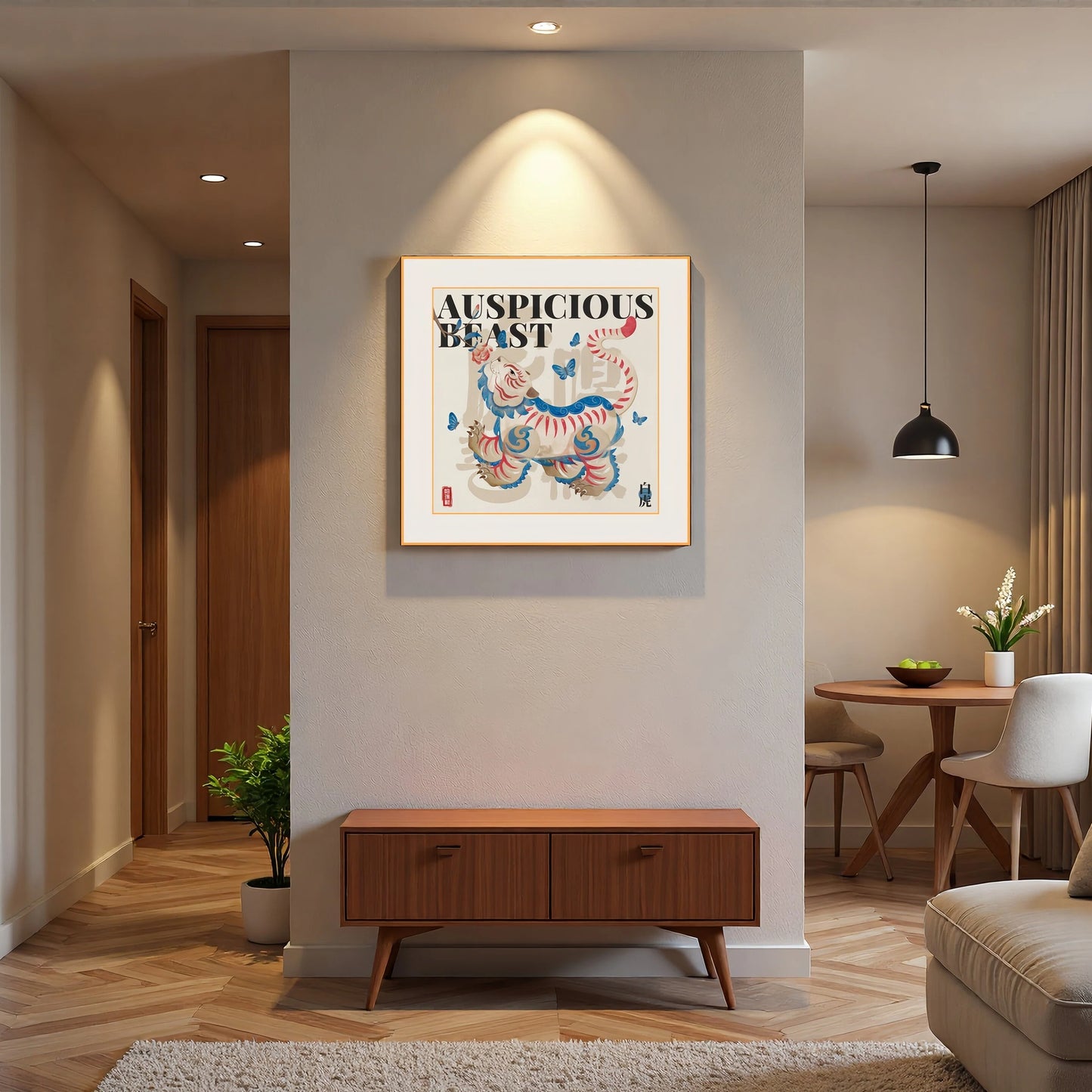 White Tiger - Silk Wall Art