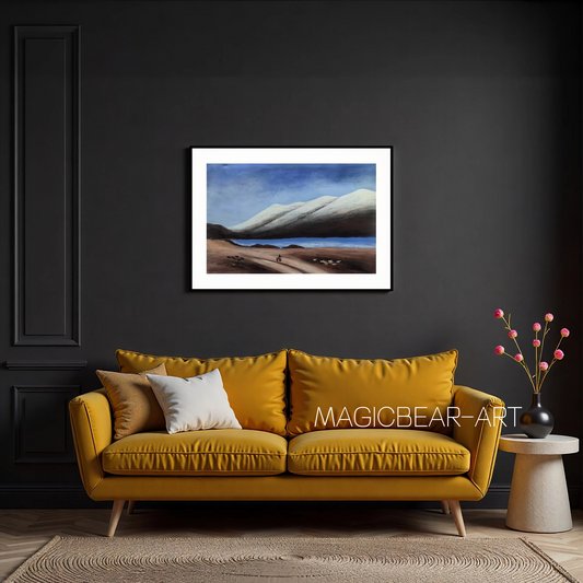 Mother and Child on the Plateau — The Gaze Upon Tibet Series, Small Format Oil