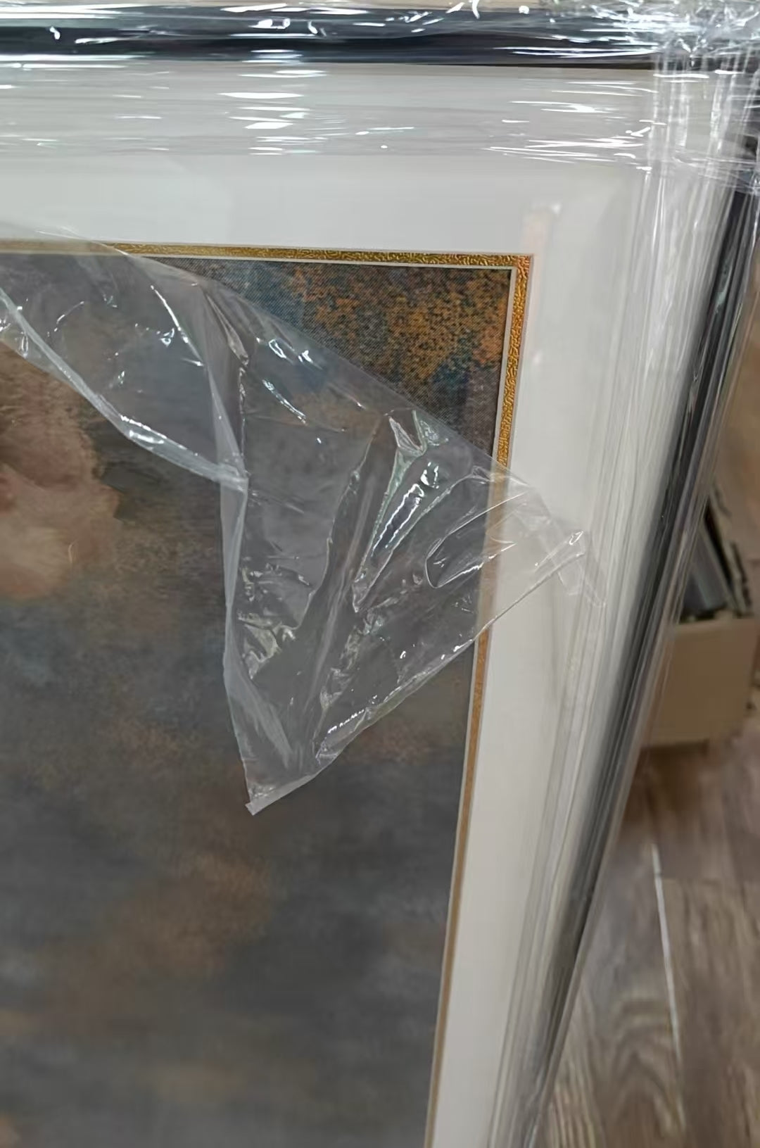 Golden Serenity-Silk Wall Art 90cm×90cm/35.4 in × 35.4 in
