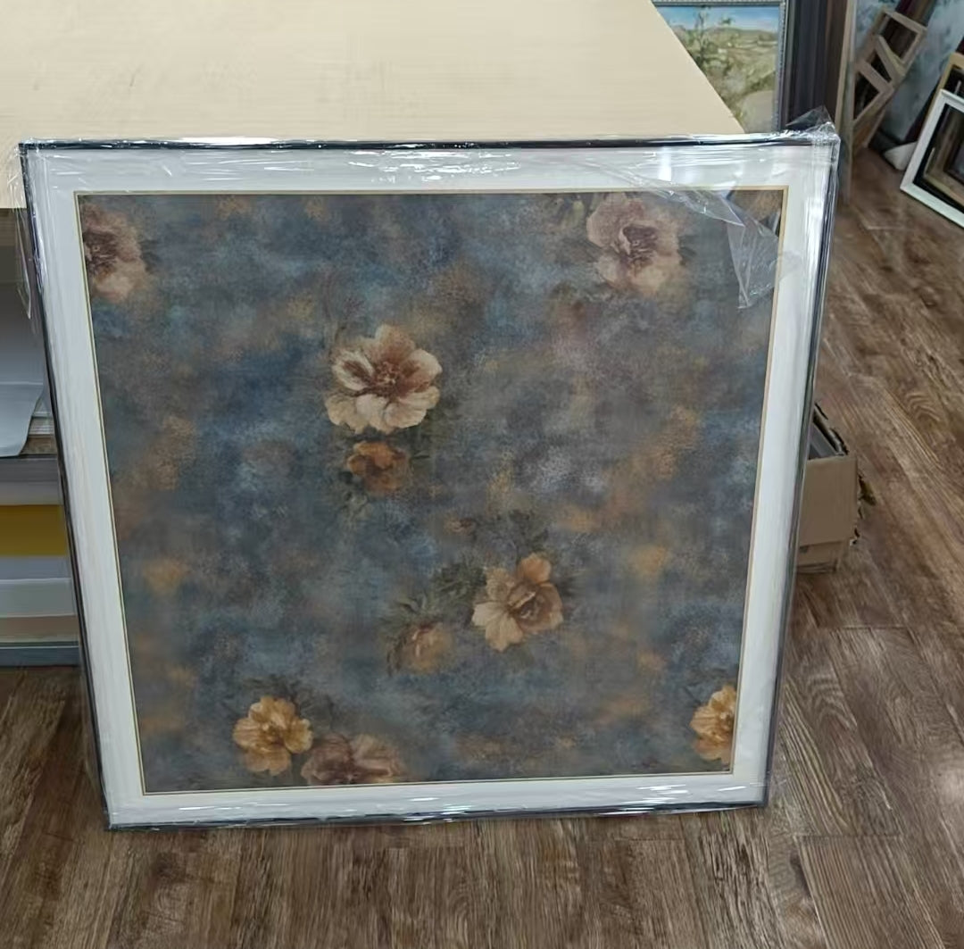 Golden Serenity-Silk Wall Art 90cm×90cm/35.4 in × 35.4 in