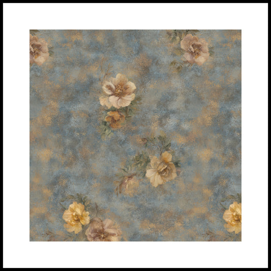 Golden Serenity-Silk Wall Art 90cm×90cm/35.4 in × 35.4 in