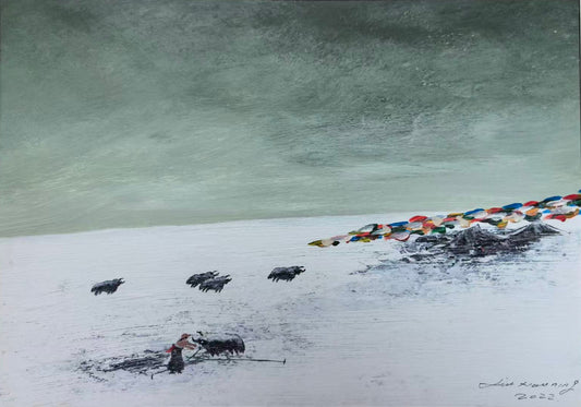 The Home Within Reach  — The Gaze Upon Tibet Series, Small Format Oil