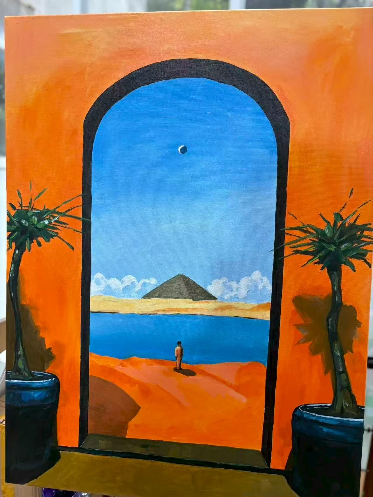'Gate of Eden' – Original Oil Painting Unframed (75×100cm / 29.5×39.4in) · Optional Framing
