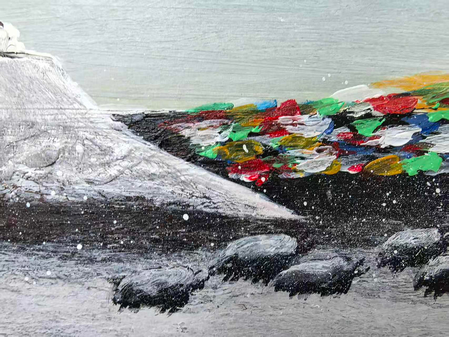 Dwellings on the Plateau — The Gaze Upon Tibet Series, Small Format Oil