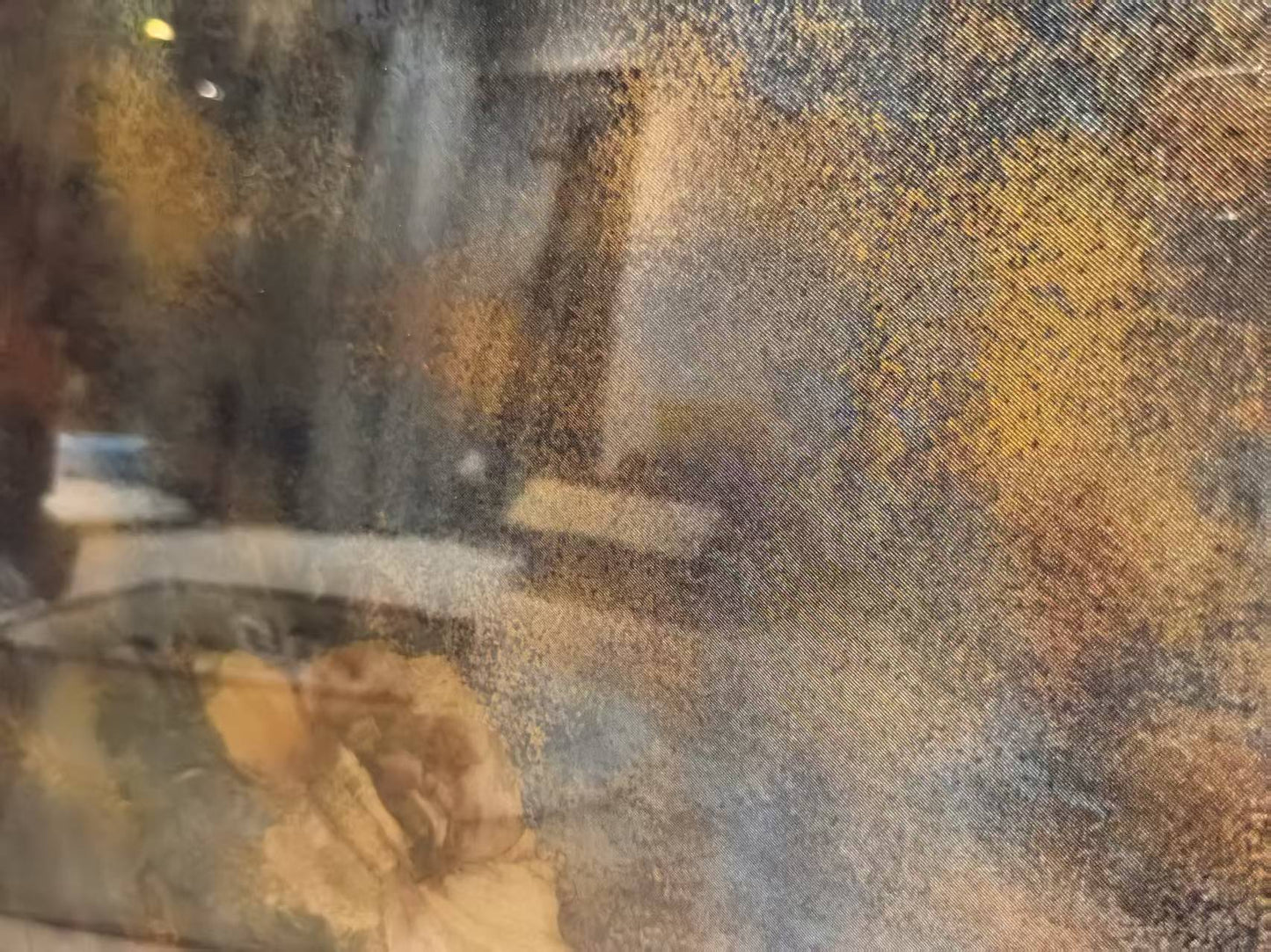 Golden Serenity-Silk Wall Art 90cm×90cm