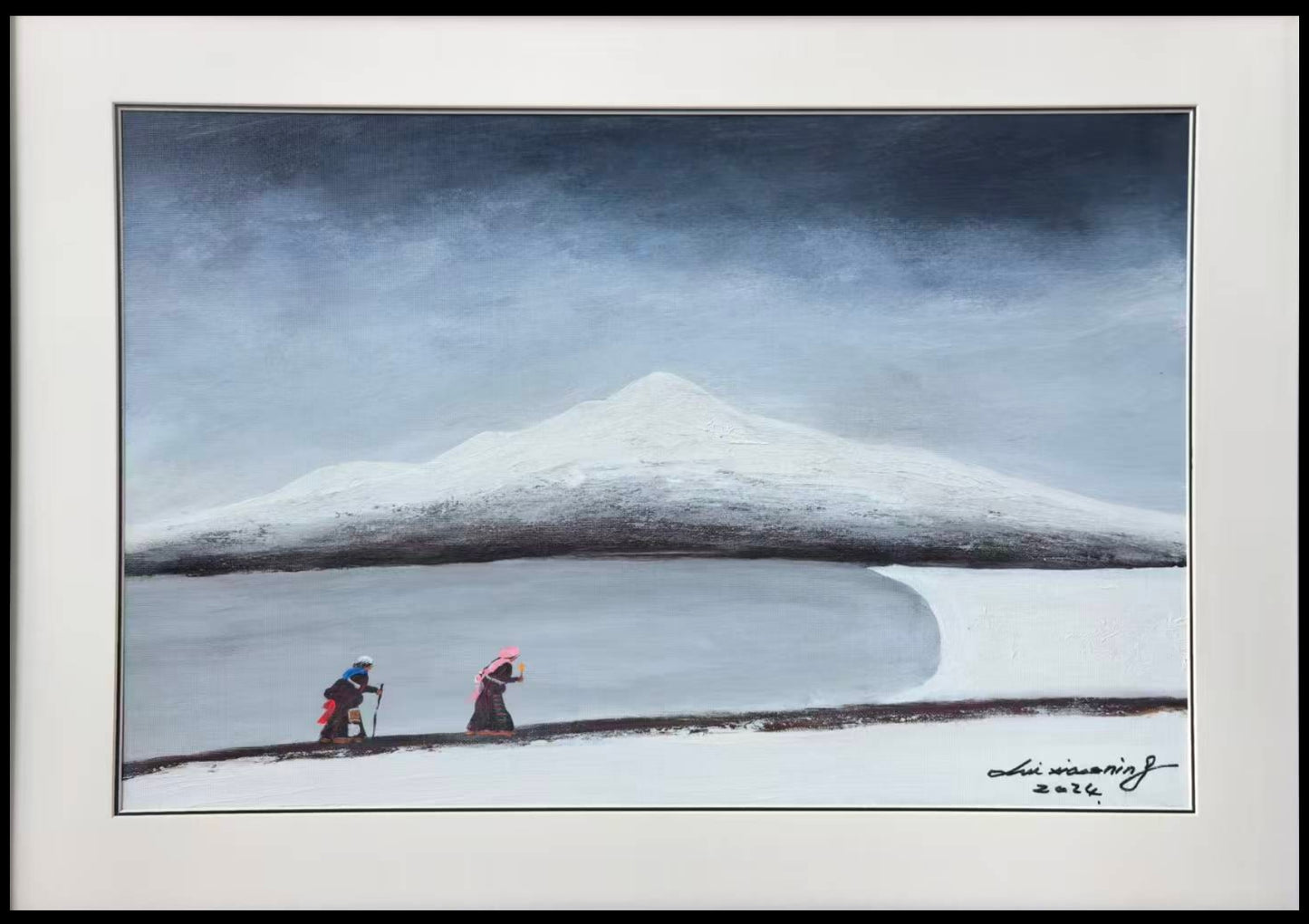 The Pilgrims  — The Gaze Upon Tibet Series, Small Format Oil
