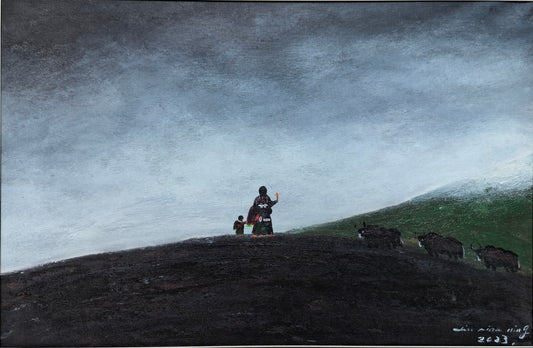 Tibetan Mother and Child— The Gaze Upon Tibet Series, Small Format Oil