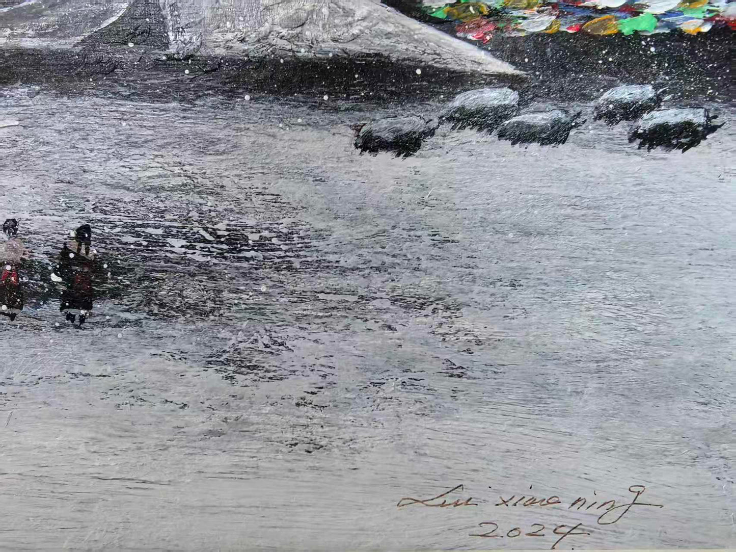 Dwellings on the Plateau — The Gaze Upon Tibet Series, Small Format Oil