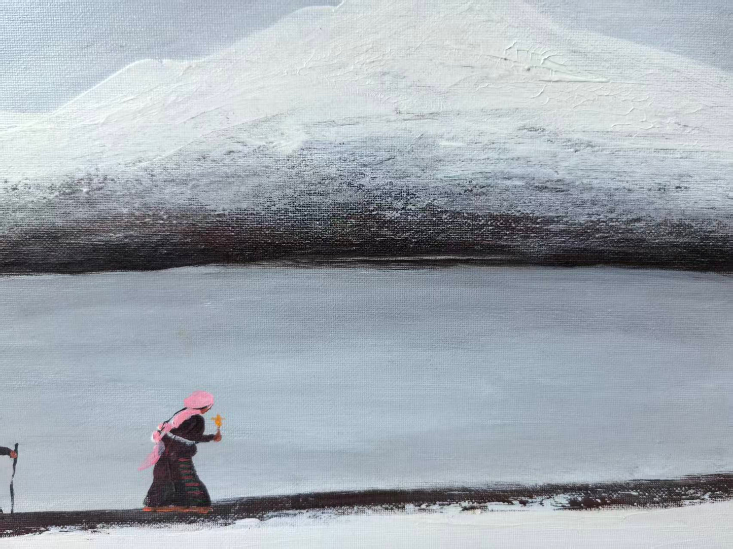The Pilgrims  — The Gaze Upon Tibet Series, Small Format Oil
