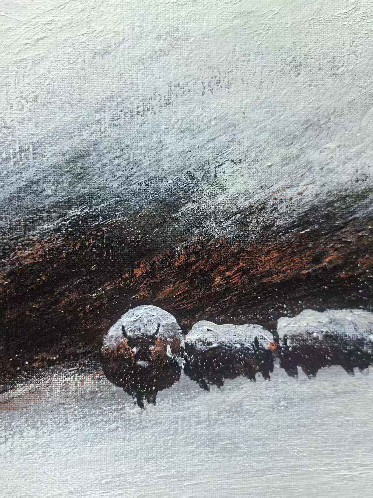 Yak Herders — The Gaze Upon Tibet Series, Small Format Oil (Vertical)