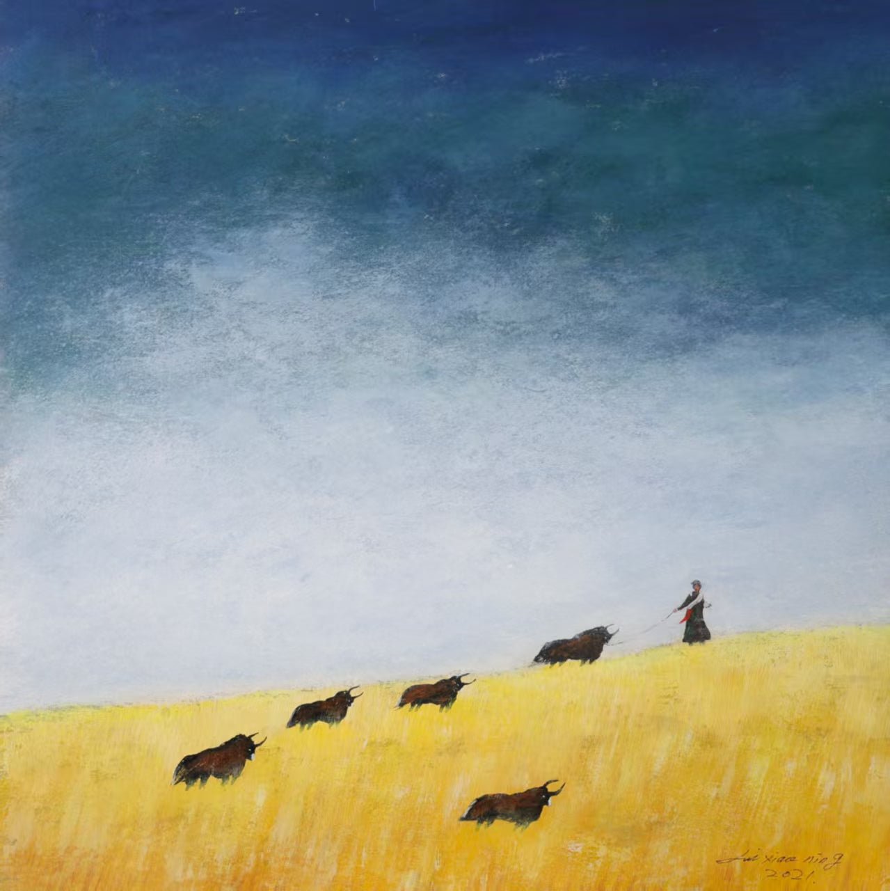 The Gaze Upon Tibet - Magicbear-Art Chinese Artwork