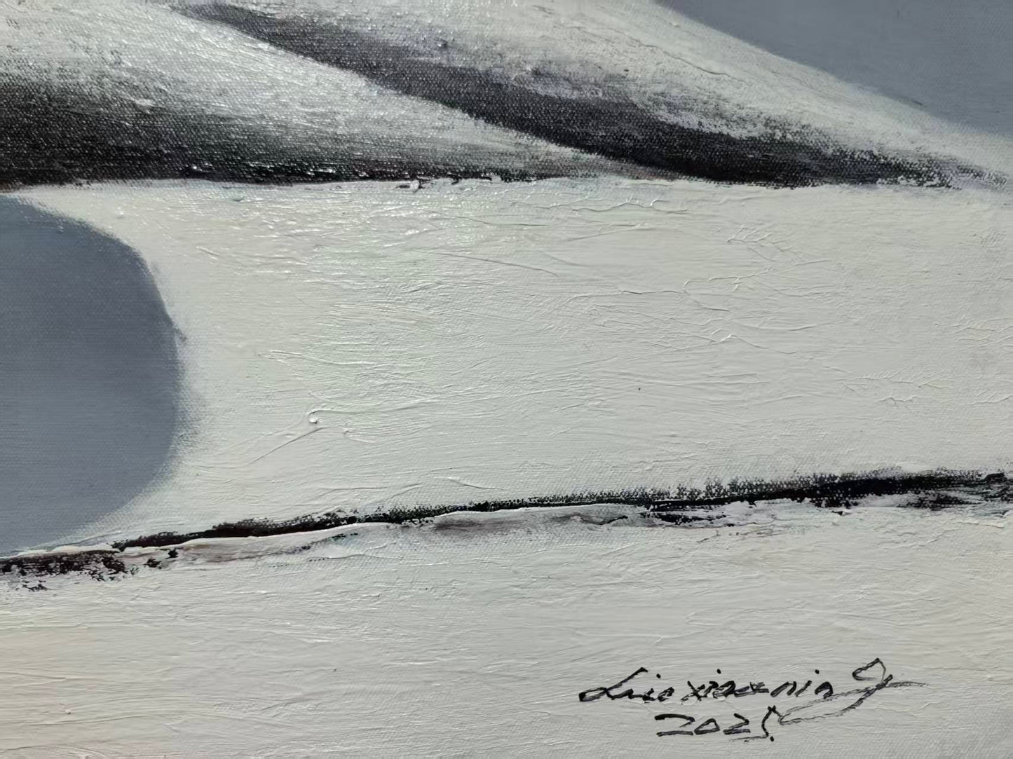 The Pilgrims — The Gaze Upon Tibet Series, Large Format Oil (59.1×31.5 in)Unframed
