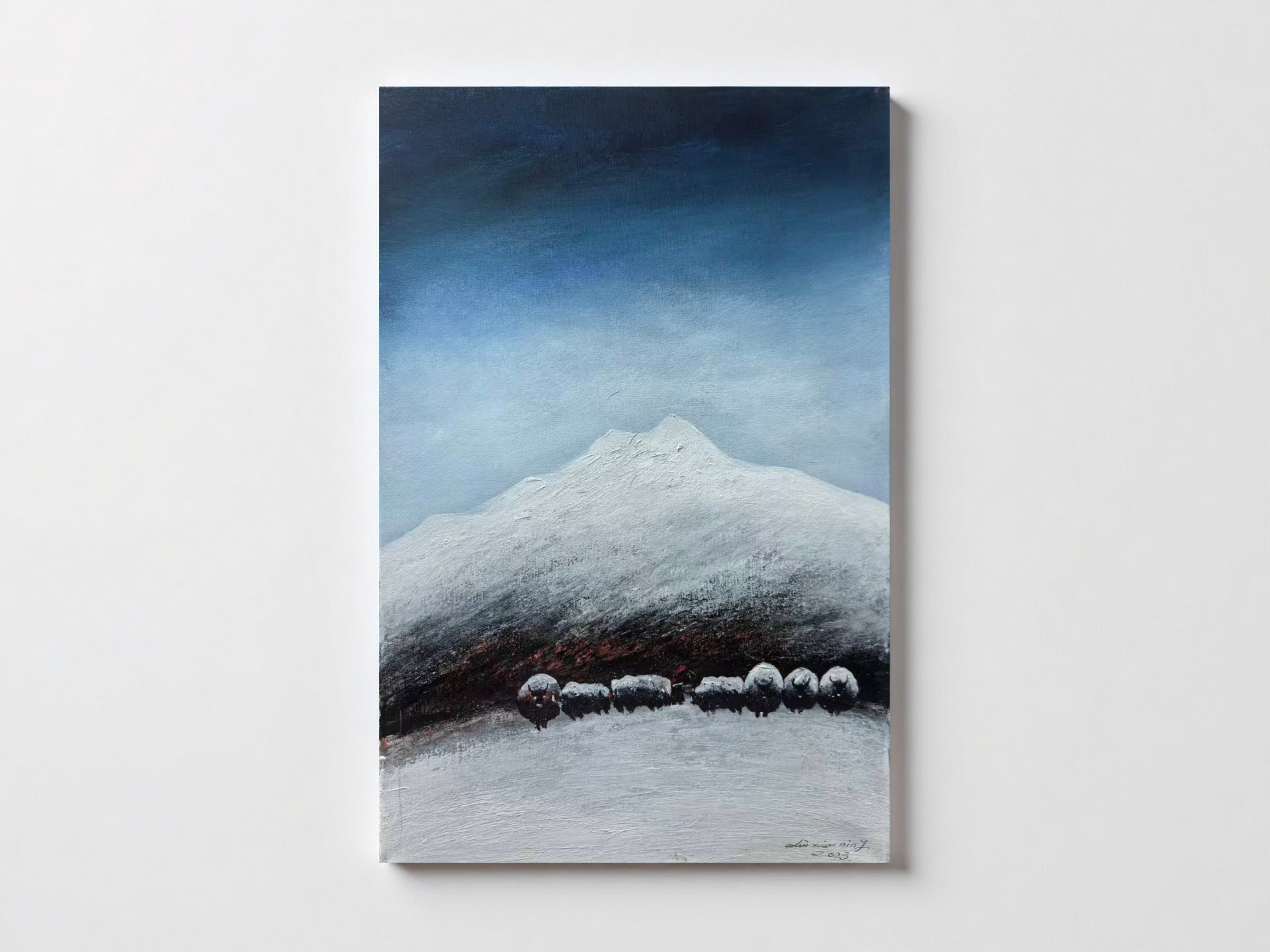 Yak Herders — 15.7'' × 23.6''  Small Format Oil (Vertical)