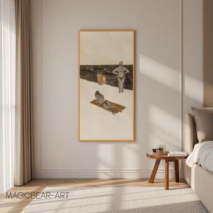 He Jun | Looking at the Sea — Medium Format Contemporary Ink Painting