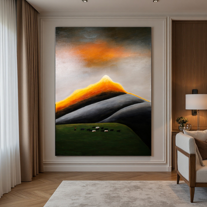 A Fable in the Valley — Large Format Oil Painting on Canvas by Liu Xiaoning