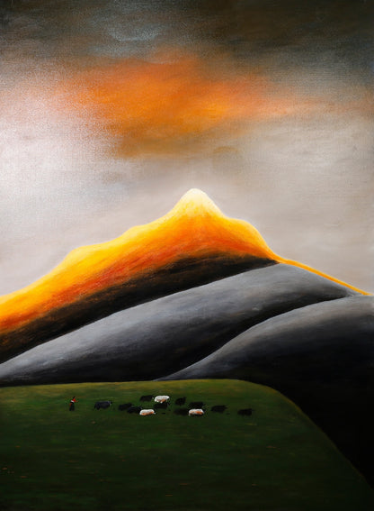 A Fable in the Valley — Large Format Oil Painting on Canvas by Liu Xiaoning