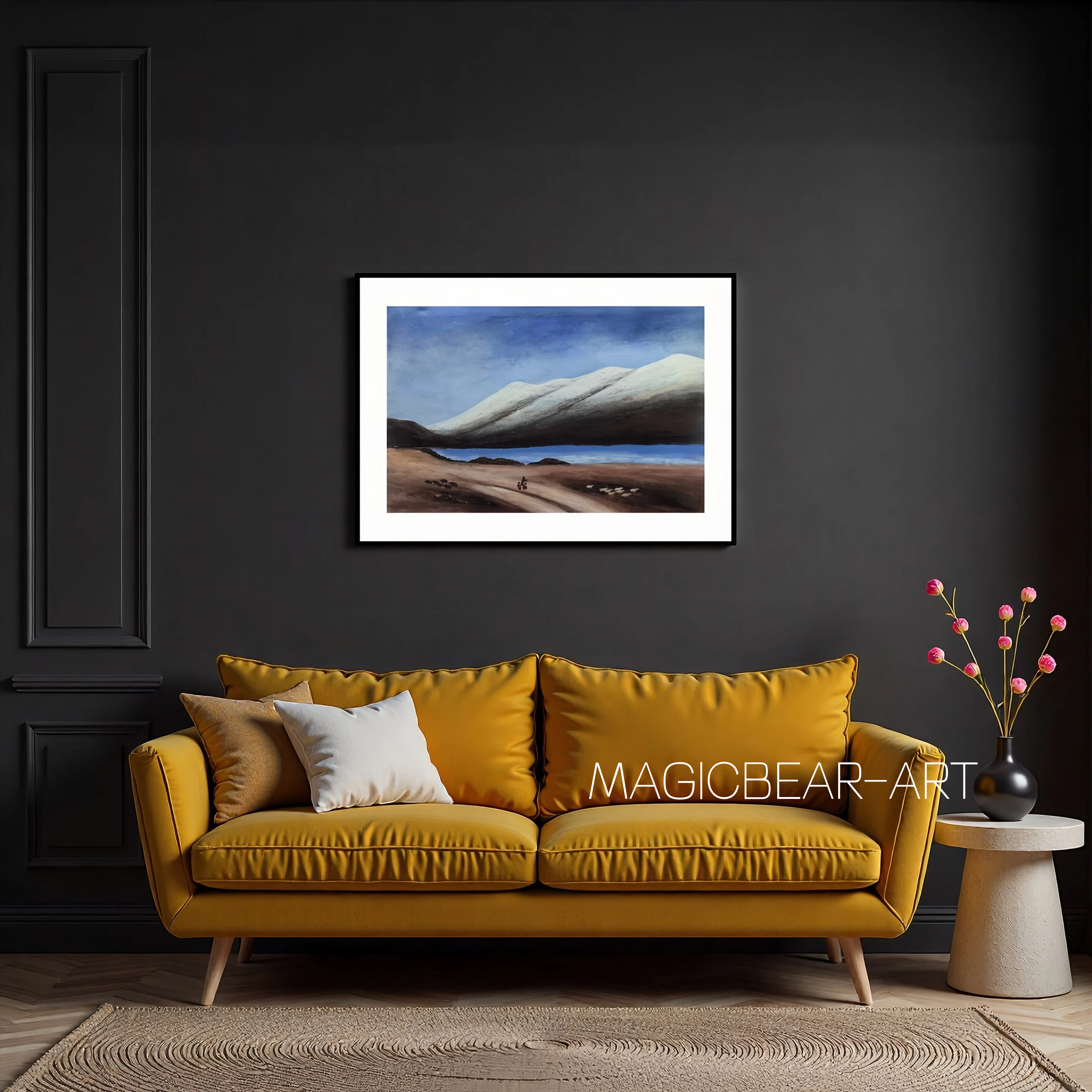 Mother and Child on the Plateau —  15.7'' × 23.6'' Small Format Oil