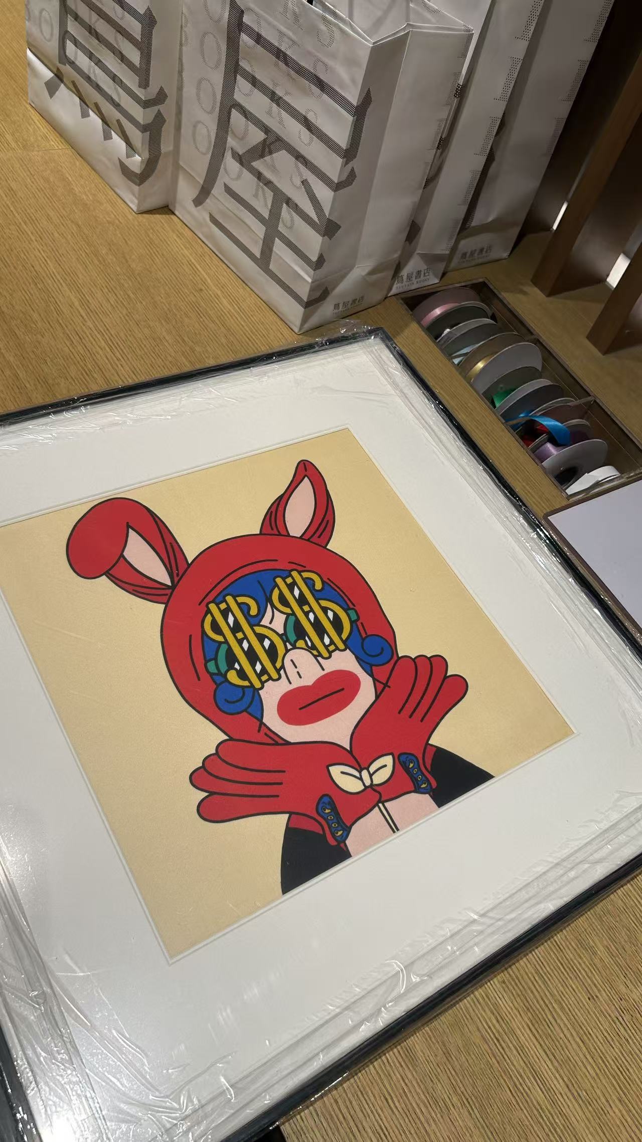 The Money Girl (Silk Pop Art Illustration)19.7 in × 19.7 in