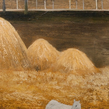 Friends on the Yellow Land — Medium-Large Early Oil Painting by Liu Xiaoning