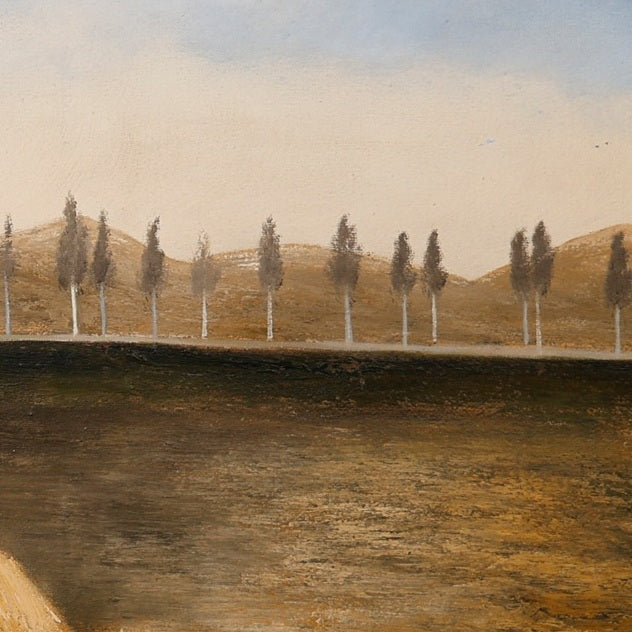 Friends on the Yellow Land — Medium-Large Early Oil Painting by Liu Xiaoning