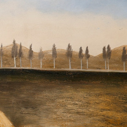 Friends on the Yellow Land — Medium-Large Early Oil Painting by Liu Xiaoning