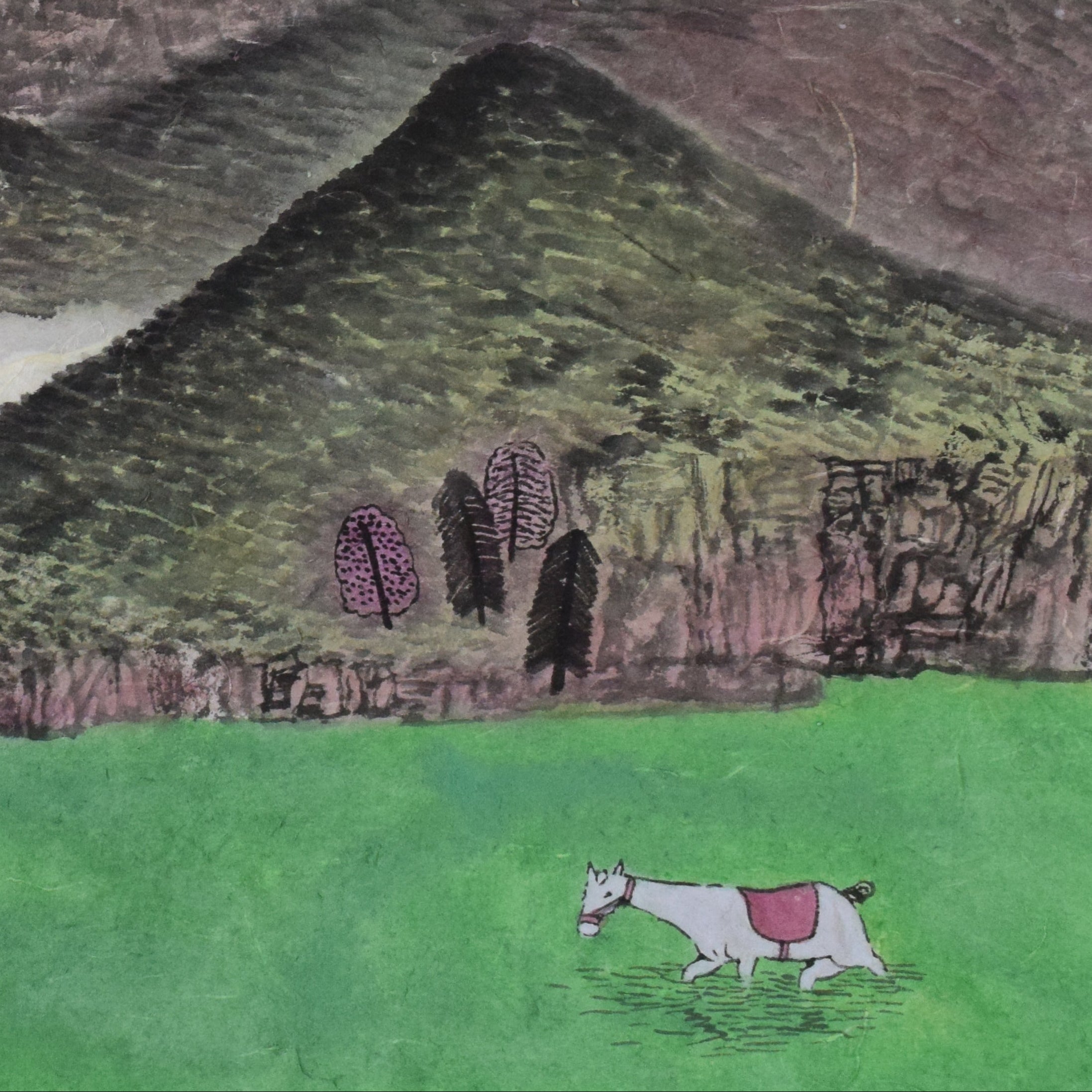 Verdant—Ink on Xuan Paper, 13.8'' × 13.8''