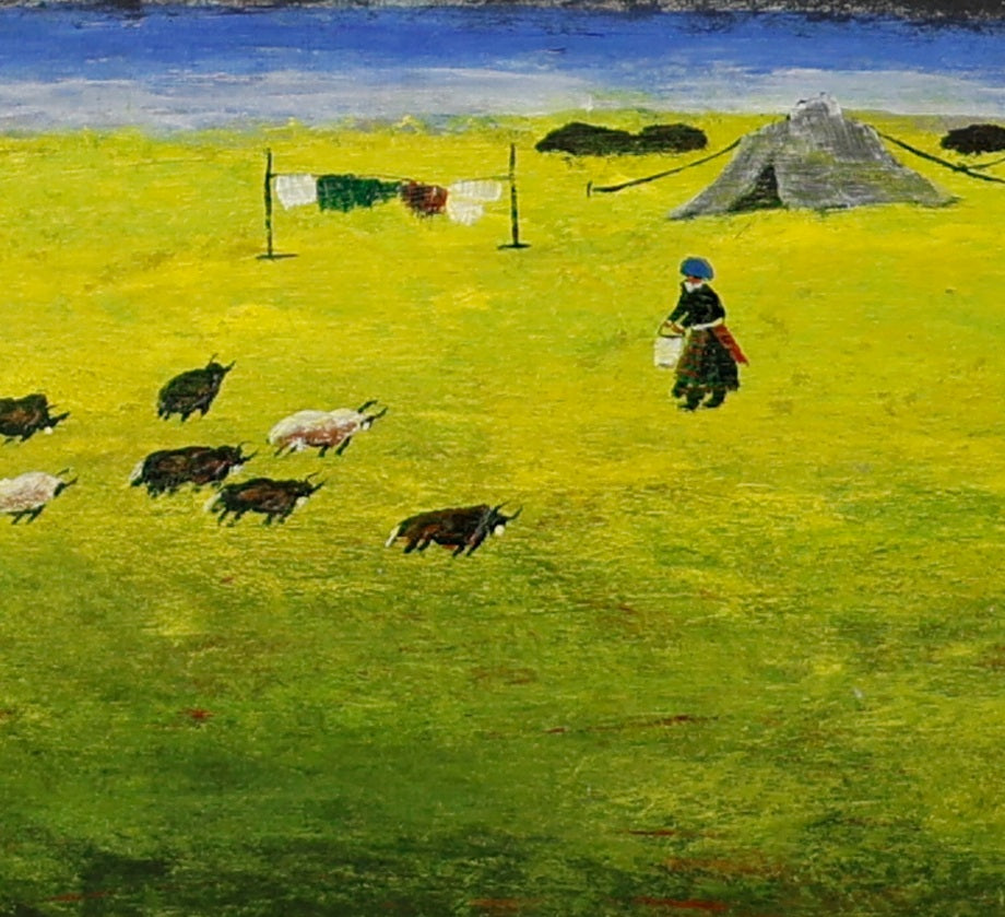 The Gaze Upon Tibet  Series ，27.6" × 27.6"