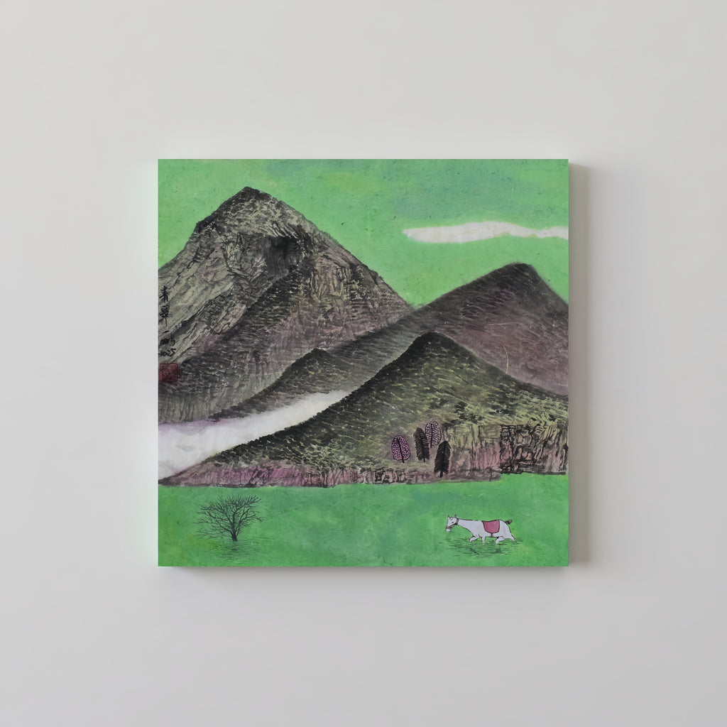 Verdant—Ink on Xuan Paper, 13.8'' × 13.8''