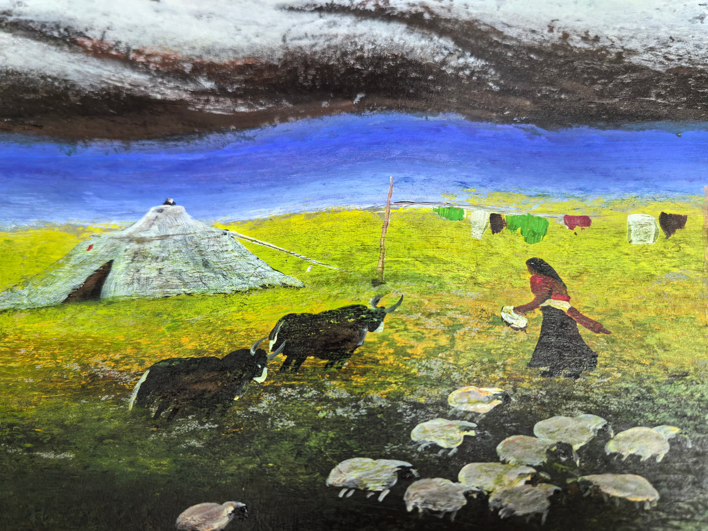 Autumn on the Snowland— The Gaze Upon Tibet Series, Large Format Oil