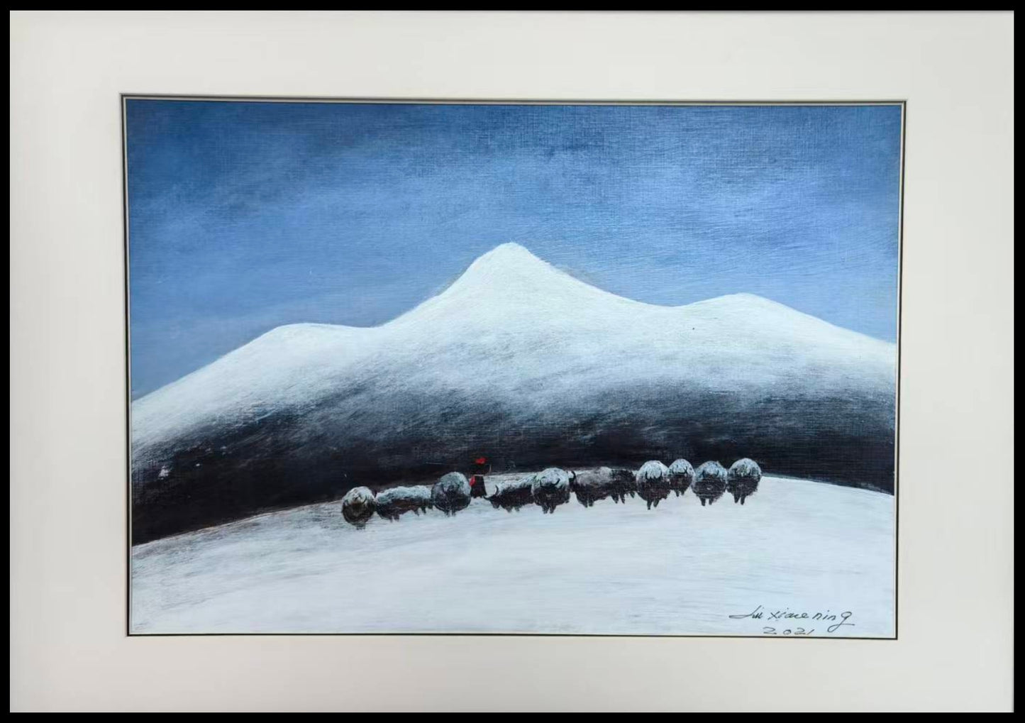 Yak Herders  — The Gaze Upon Tibet Series, Small Format Oil