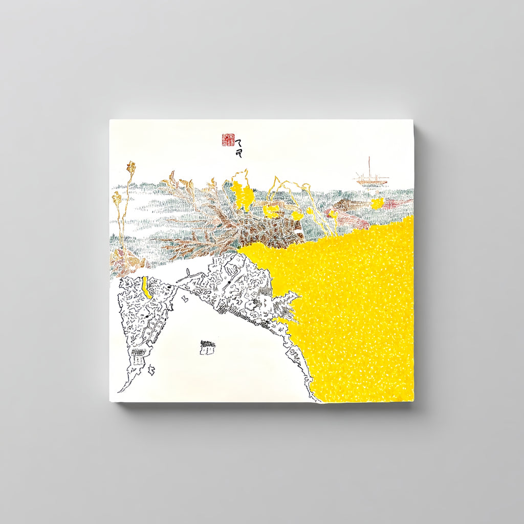 Horizon Series ｜ ink and color painting on Xuan paper，19.7'' × 18.3''