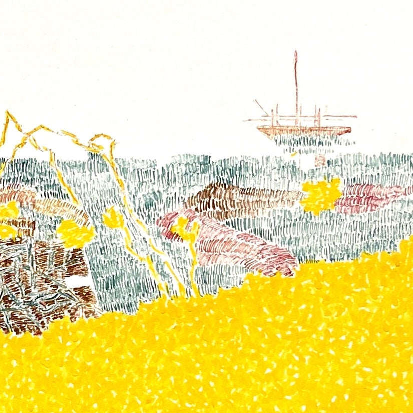 Horizon Series ｜ ink and color painting on Xuan paper，19.7'' × 18.3''