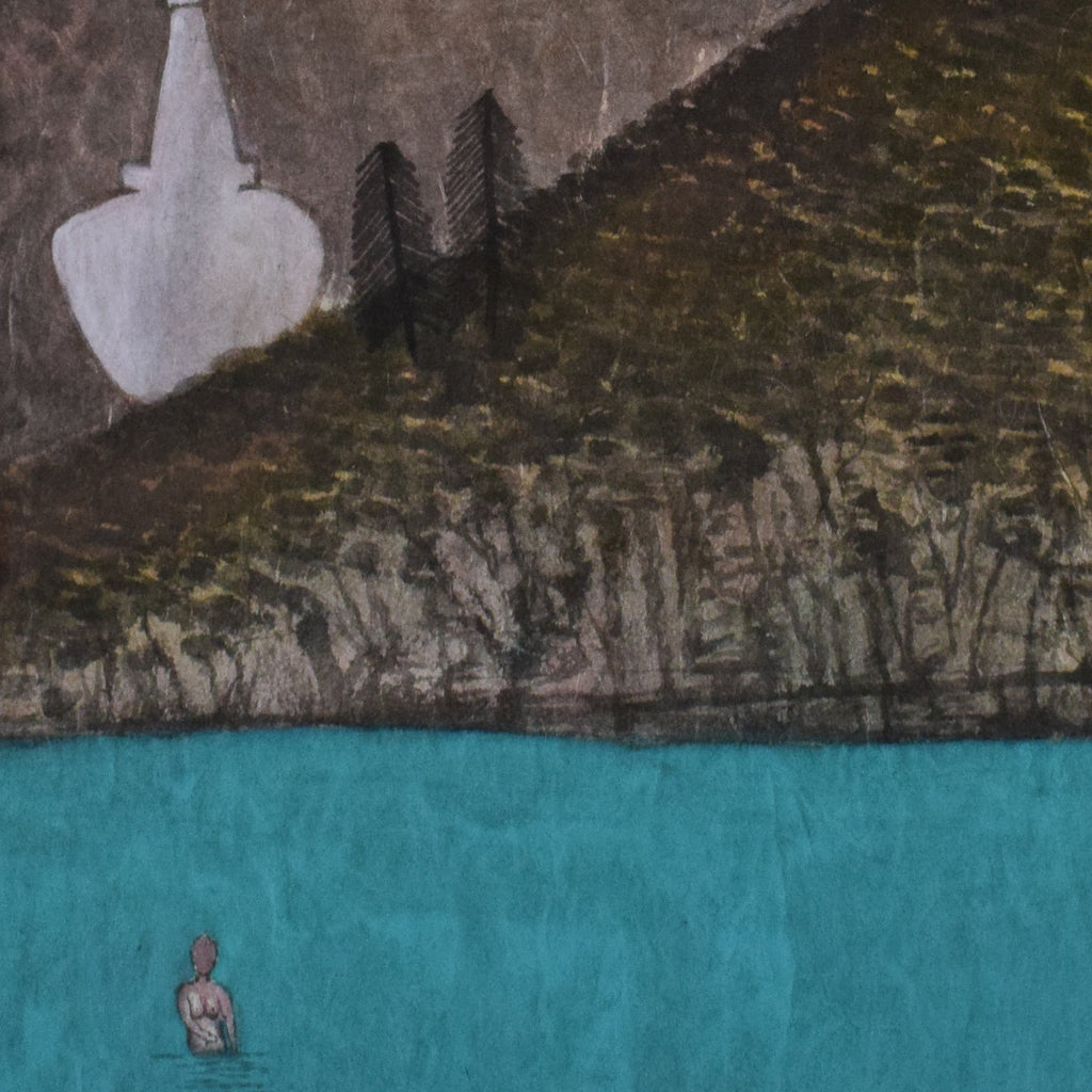 Night Wind—Ink on Xuan Paper, 13.8''× 13.8''