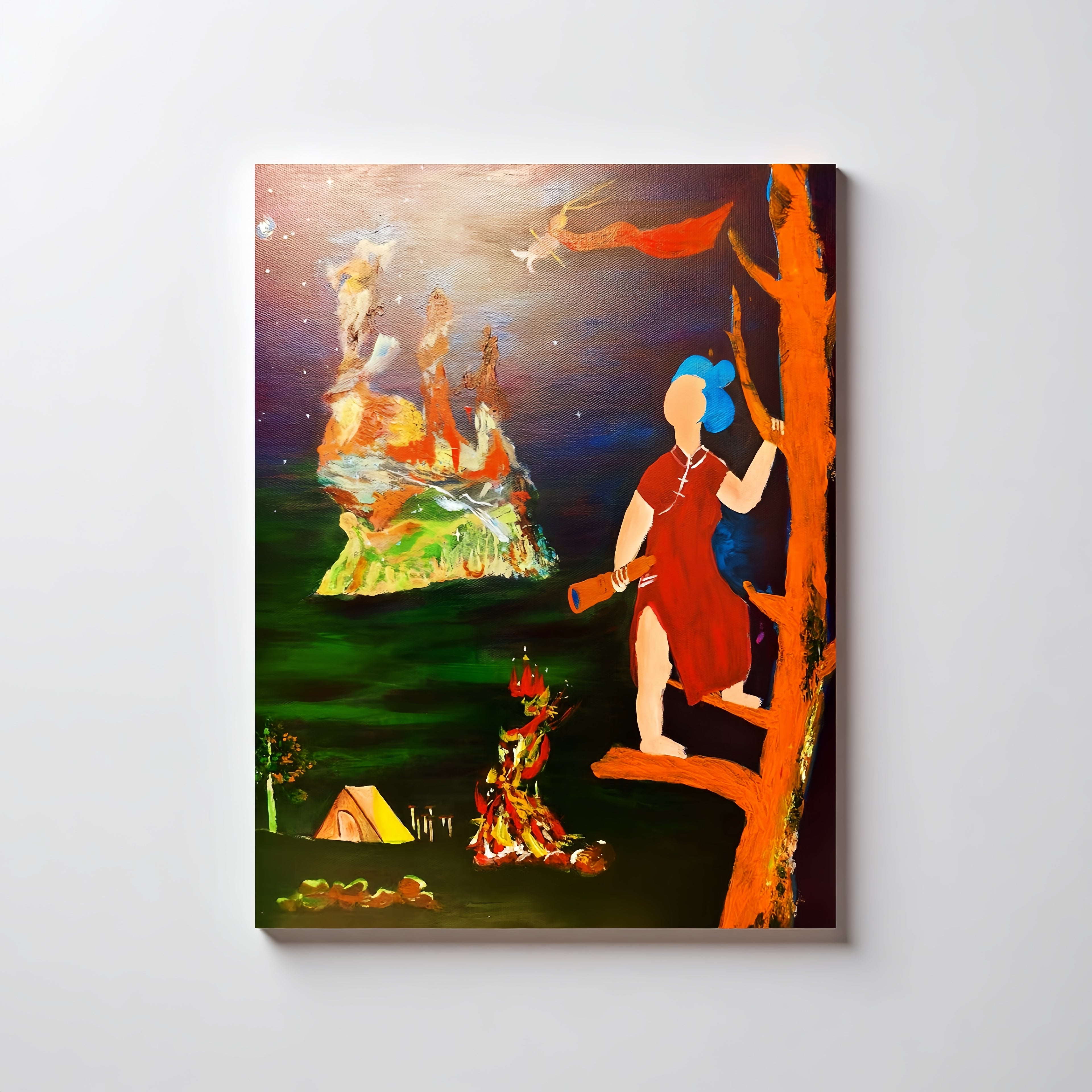 The Nebula of Imagination Series — Humanity Gazing at the Universe，15.7''× 19.7 ''