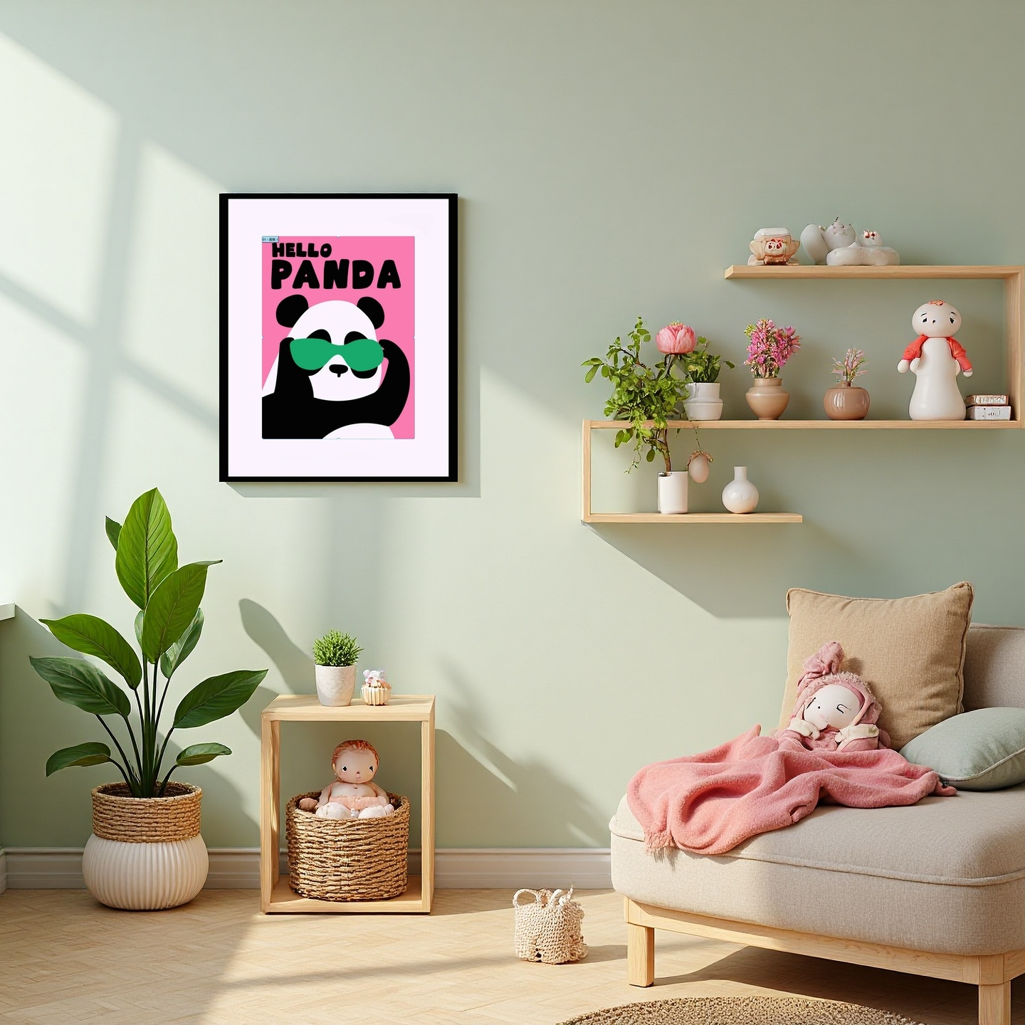 The Cool Panda (Silk Pop Art Illustration)23.6 in × 17.7 in