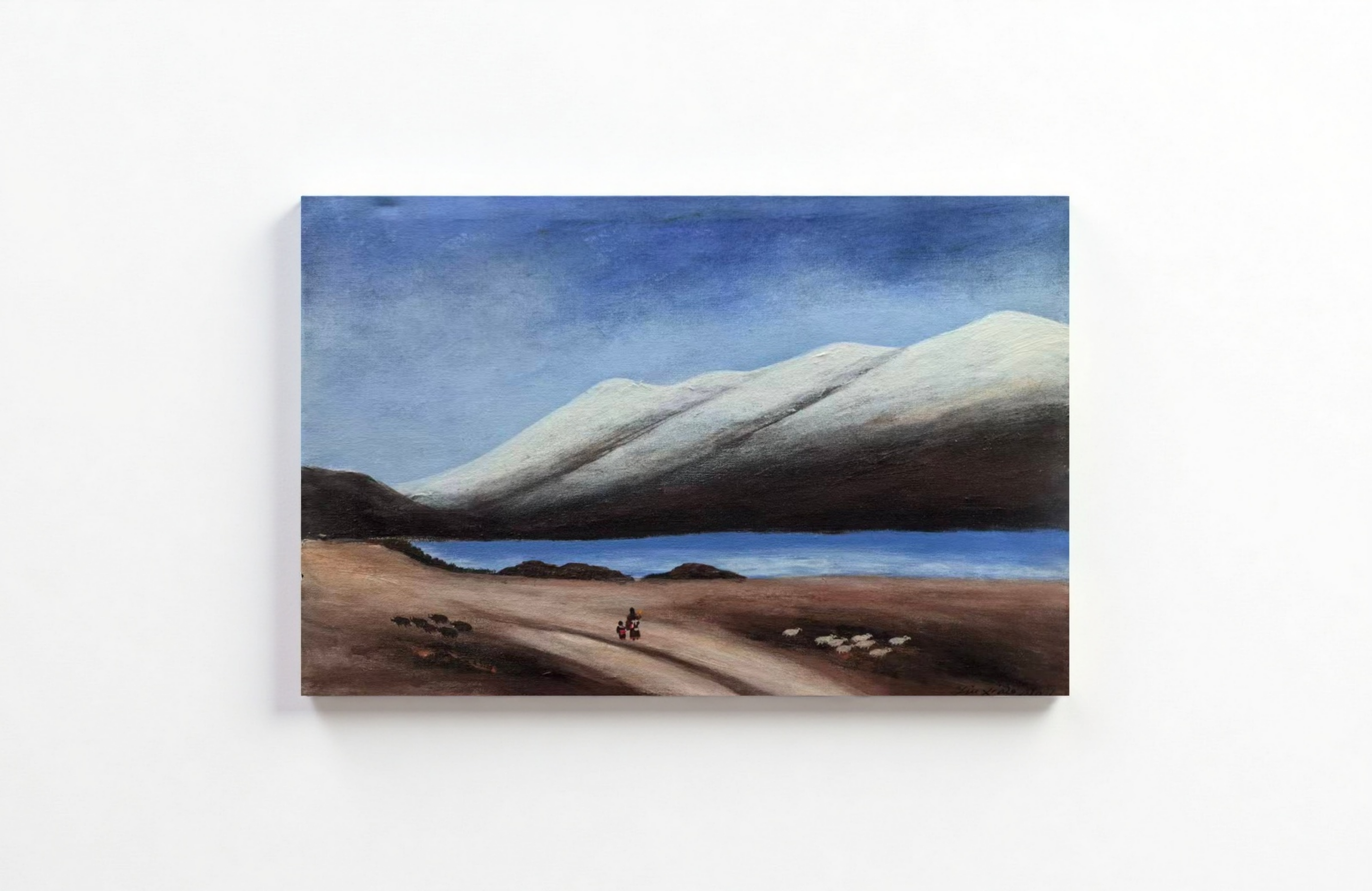 Mother and Child on the Plateau —  15.7'' × 23.6'' Small Format Oil