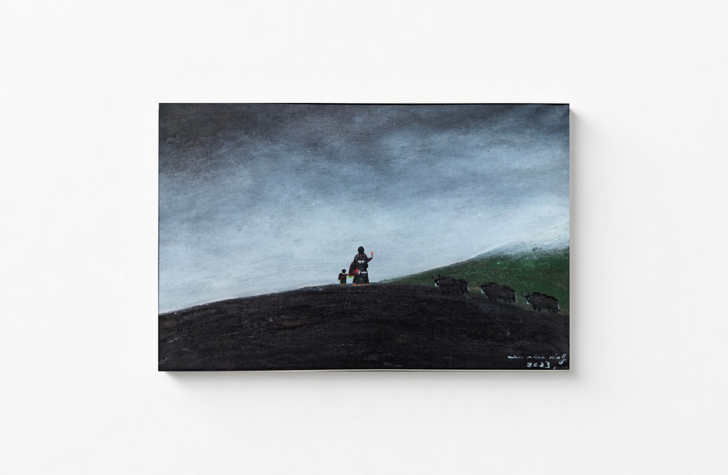 Tibetan Mother and Child— 23.2 ''× 15'' Small Format Oil