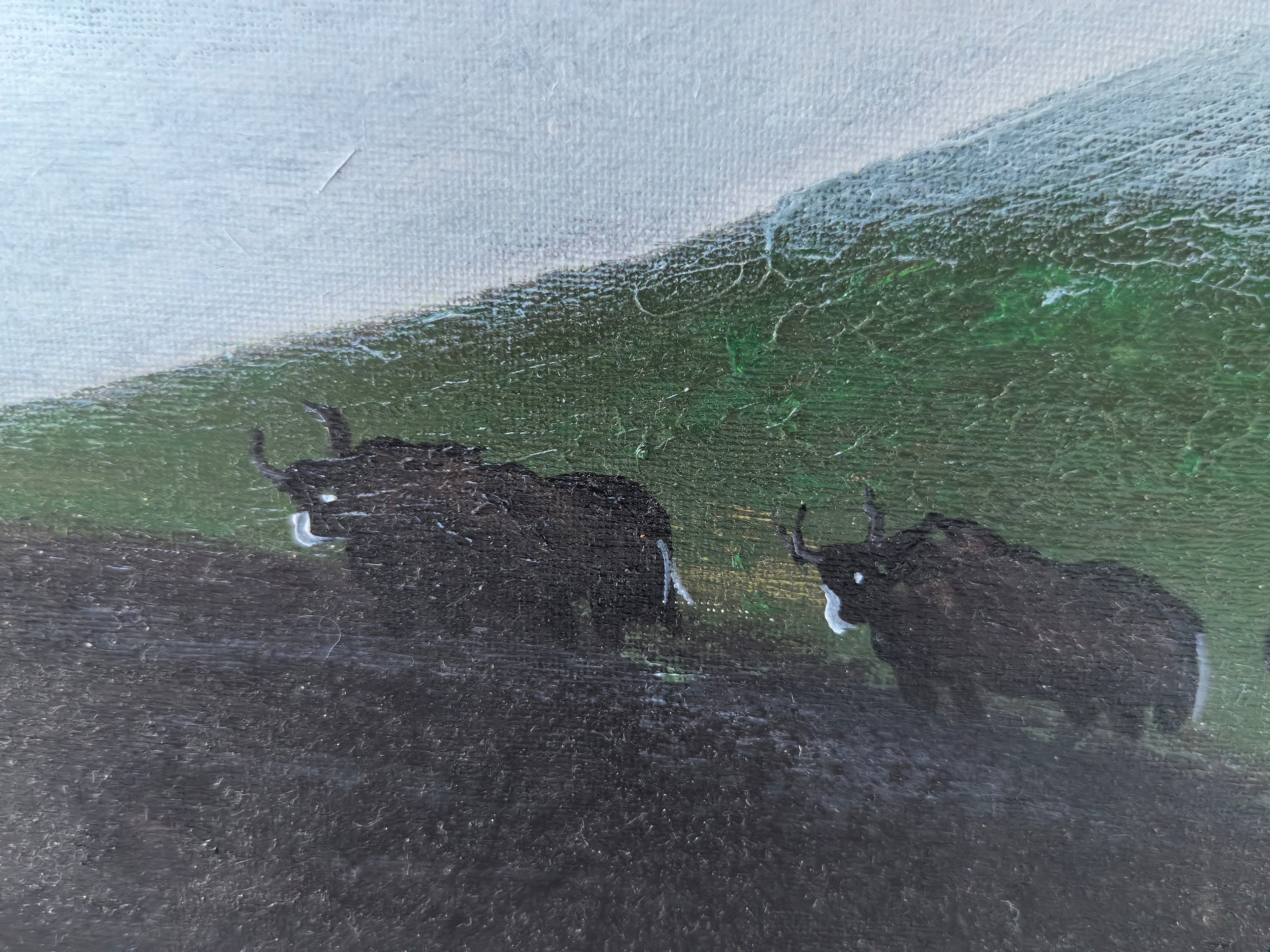 Tibetan Mother and Child— 23.2 ''× 15'' Small Format Oil