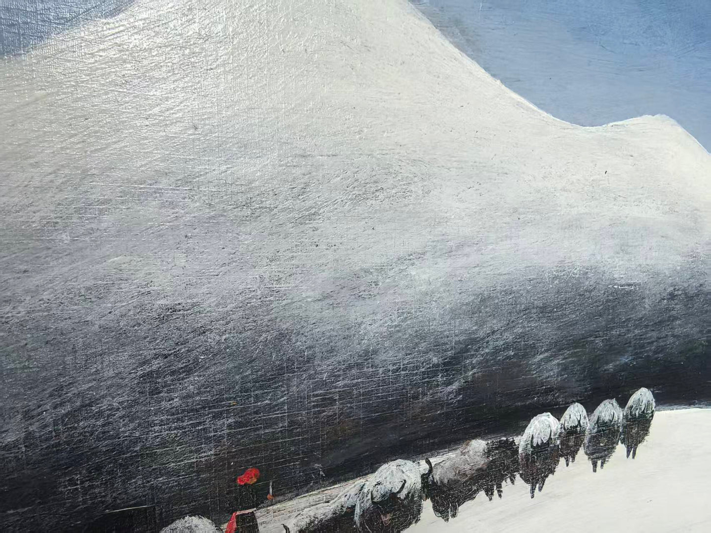 Yak Herders  — The Gaze Upon Tibet Series, Small Format Oil