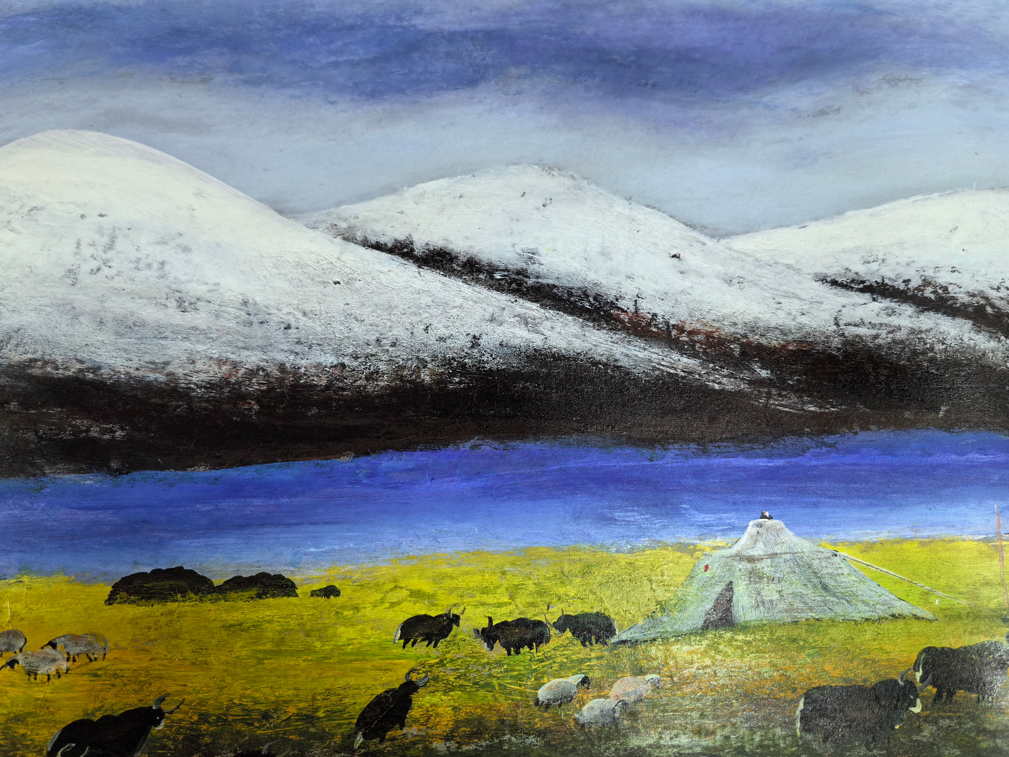 Autumn on the Snowland— The Gaze Upon Tibet Series, Large Format Oil