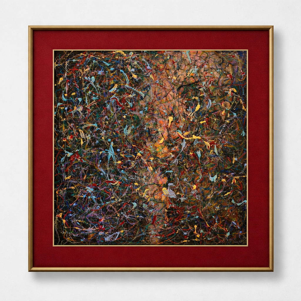 The Density of Thought  | Mixed Media, 26.8" × 26.8"