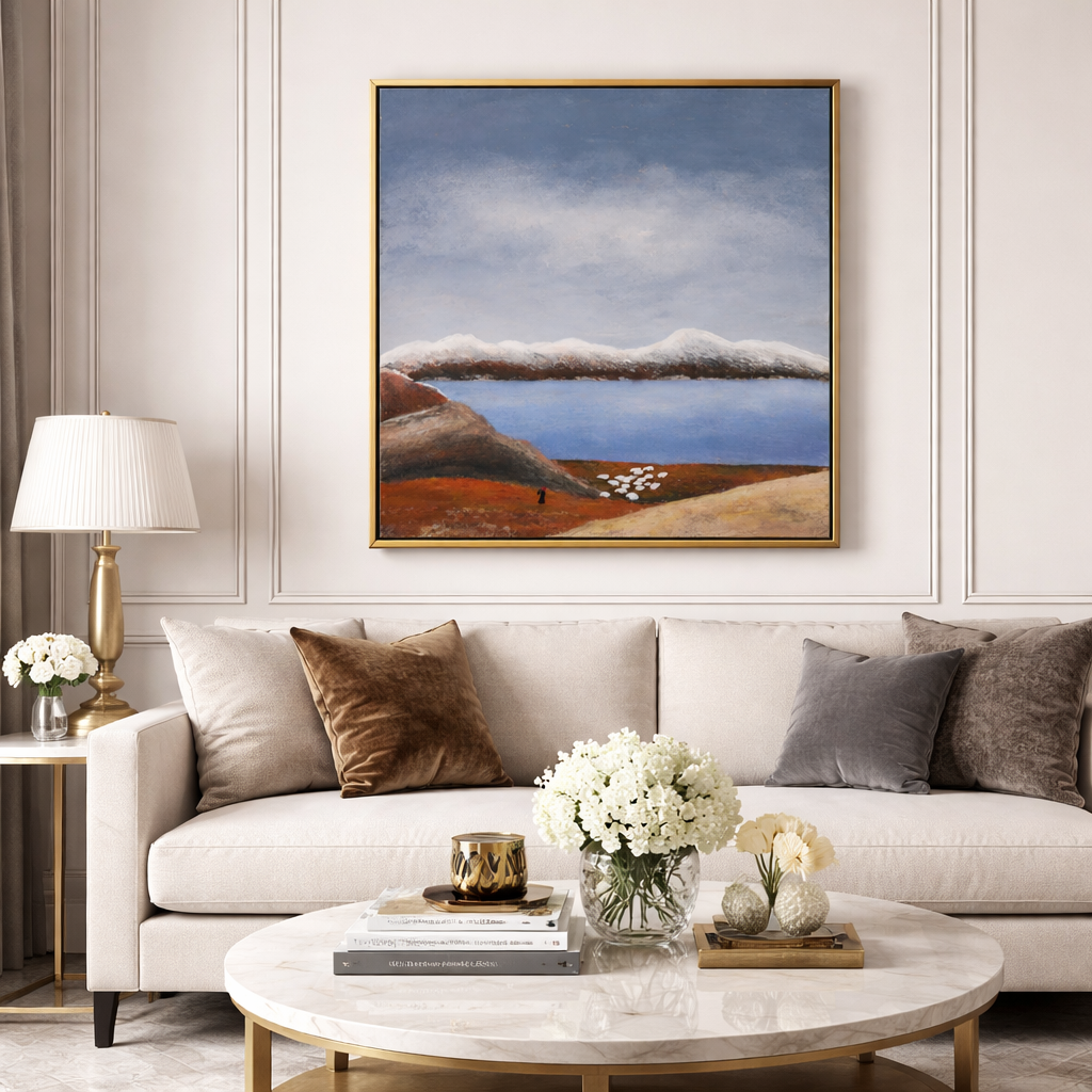 The Gaze Upon Tibet  Series， Acrylic on Xuan Paper 27.6'' × 27.6''