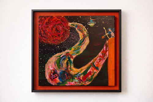 Fantasy Cosmic Nebula Series — Rose Nebula 19.7 ''× 23.6''