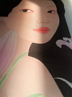 Backward Glance - Ink and Color on Silk 14.2'' × 23.6'' | Chinese Original Painting | Magic Bear Art