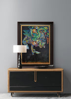 Balloon and Torch - Oil on Canvas 31.5'' × 23.6'' | Chinese Original Painting | Magic Bear Art