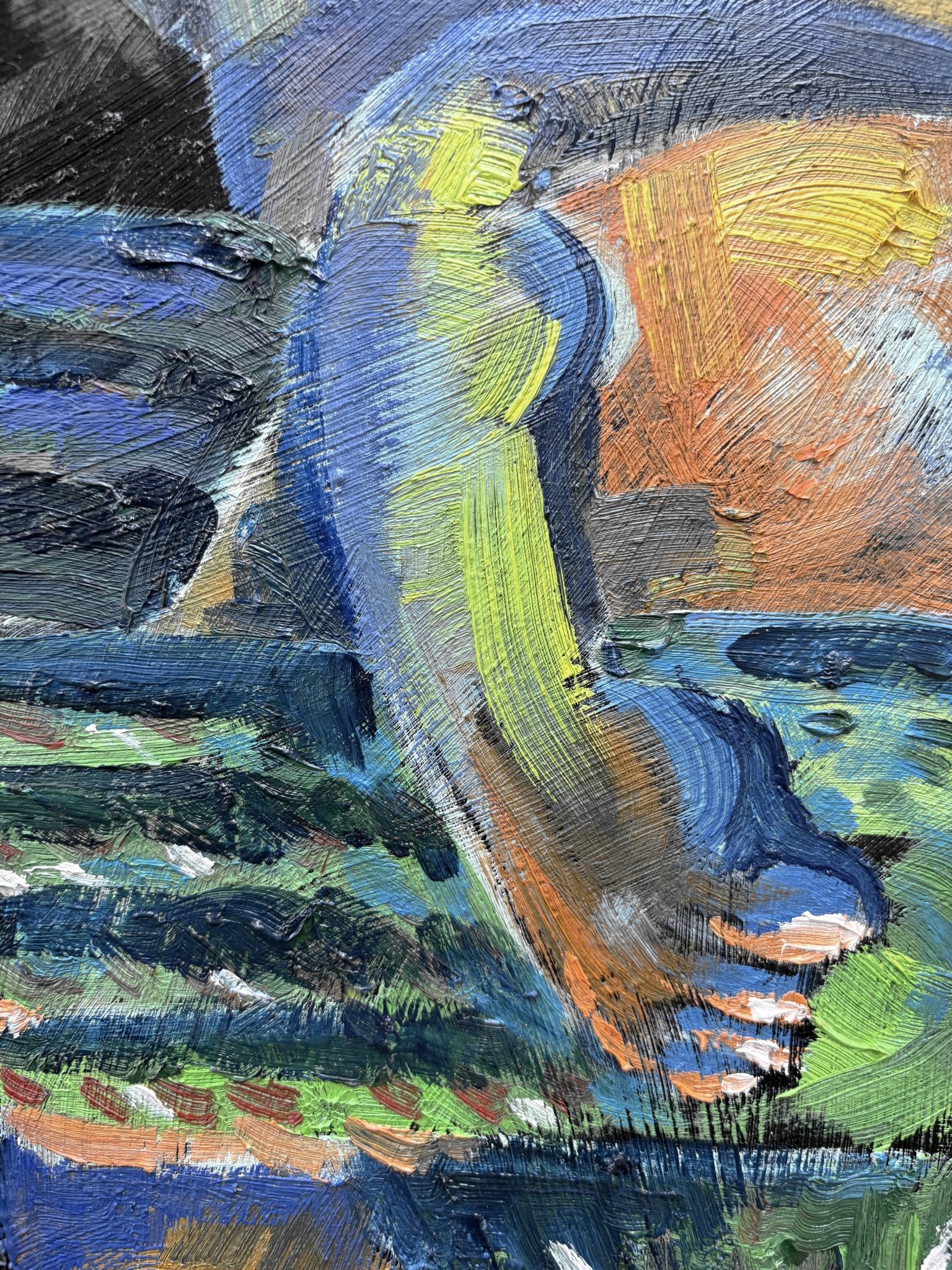 Balloon and Torch - Oil on Canvas 31.5'' × 23.6'' | Chinese Original Painting | Magic Bear Art