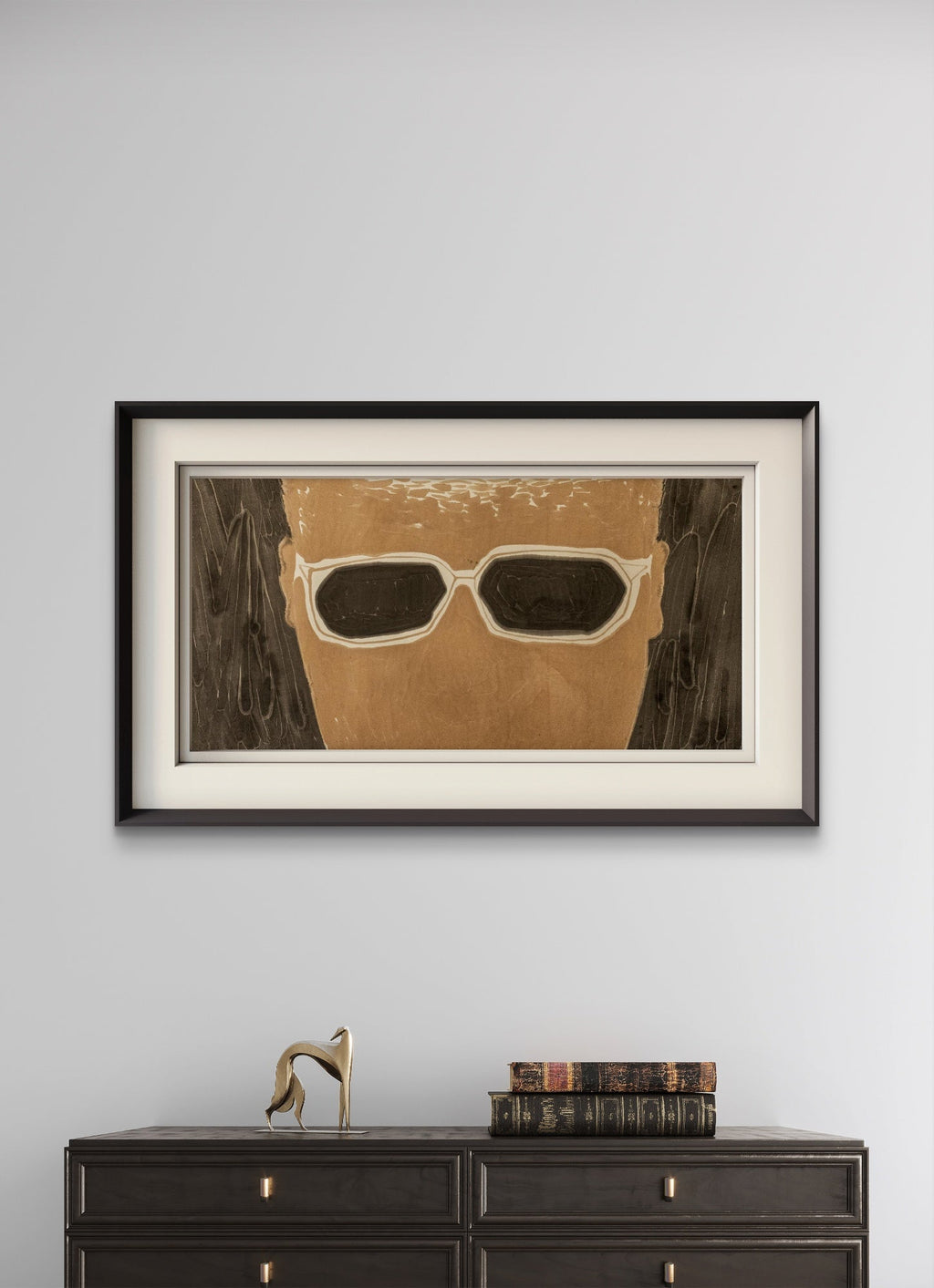 Blind to Reality - Chinese Ink and Color 54.3'' × 26.8'' | Chinese Original Painting | Magic Bear Art