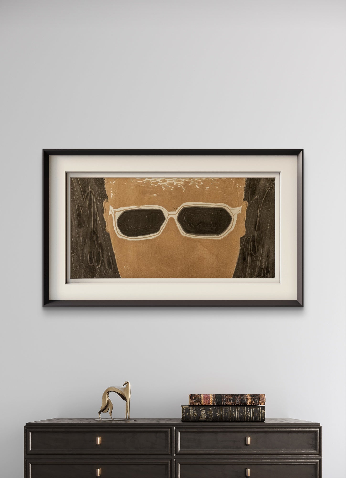 Blind to Reality - Chinese Ink and Color 54.3'' × 26.8'' | Chinese Original Painting | Magic Bear Art